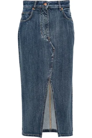 Aspesi Jeansrock mit Logo