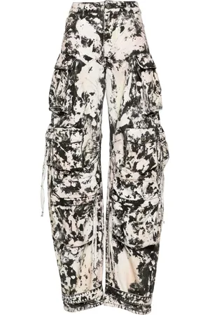 The Attico Weite Cargo-Jeans mit Farn-Print