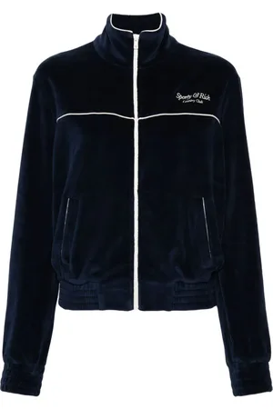 Sporty & Rich Velours-Jacke mit Reißverschluss