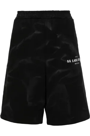 44 Label Group Ausgeblichene Shorts mit Logo-Print