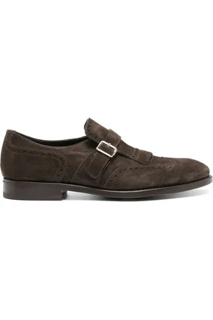HENDERSON BARACCO Wildleder-Monk-Schuhe mit Zierlasche