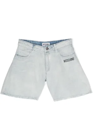 Moschino Jeans-Shorts mit Fransensaum