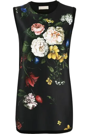 Elie saab Top aus Scuba-Jersey mit Blumen-Print