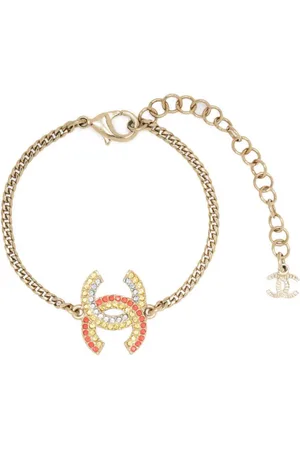 CHANEL 2000 strassverziertes Armband mit CC