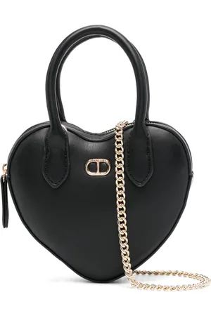 Twin-Set Tasche in Herzform mit Logo-Schild