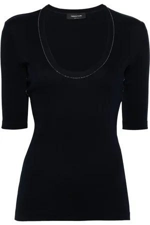 Fabiana Filippi T-Shirt mit Perlendetail