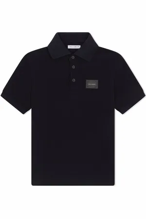 Dolce & Gabbana Pikee-Poloshirt mit Logo-Schild