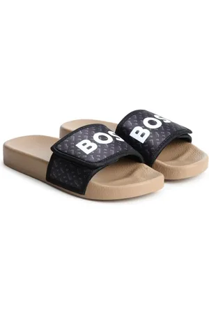 HUGO BOSS Pantoletten mit Logo-Print