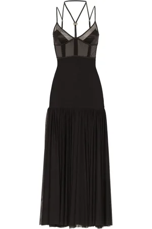 Dolce & Gabbana Tüllkleid mit DG-Schild