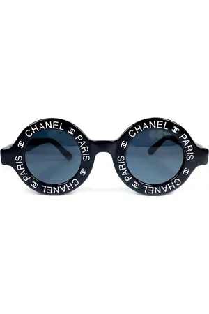 CHANEL 1993 Logo-Sonnenbrille mit rundem Gestell