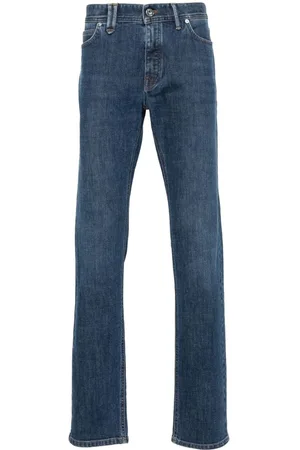 BRIONI Tief sitzende Jeans mit Logo-Schild
