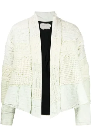 GREG LAUREN Wolljacke im Patchwork-Strick