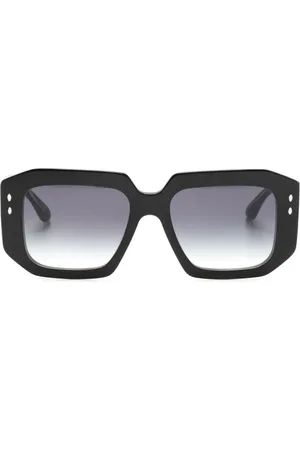 Isabel Marant Eckige Sonnenbrille mit Logo-Print