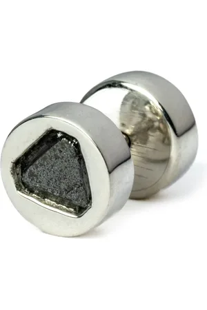 PARTS OF FOUR Ohrstecker mit schwarzem Diamant