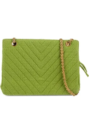CHANEL 1994-1996 Tweed-Handtasche mit Chevron-Steppung