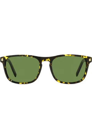 Ermenegildo Zegna Eckige Sonnenbrille in Schildpattoptik