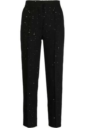 Elie saab Paillettenhose mit hohem Bund