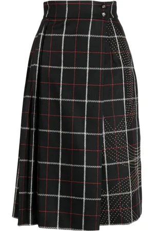 Elie saab Karierter High-Waist-Rock