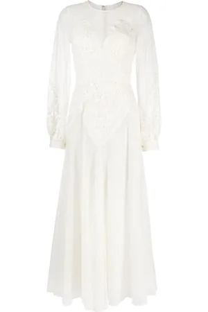 Elie saab Kleid aus floraler Spitze