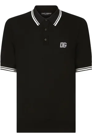 Dolce & Gabbana Besticktes Poloshirt mit Streifendetail