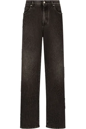 Dolce & Gabbana Straight-Leg-Jeans mit Logo-Stickerei