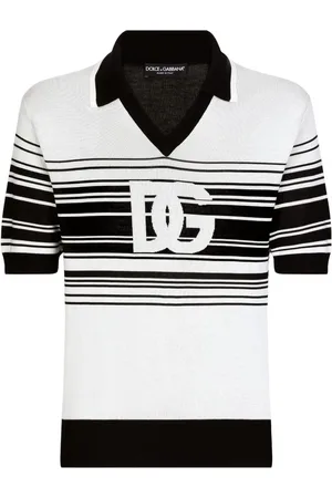 Dolce & Gabbana Gestreiftes Poloshirt aus Seide