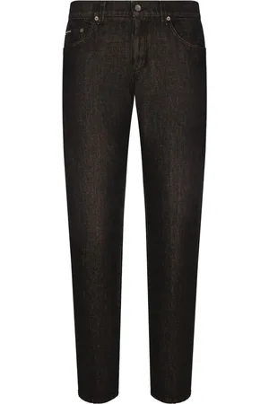 Dolce & Gabbana Lang geschnittene Tapered-Jeans mit Logo-Applikation