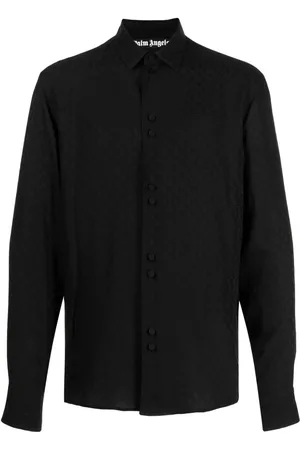 Palm Angels Hemd mit durchgehendem Monogramm