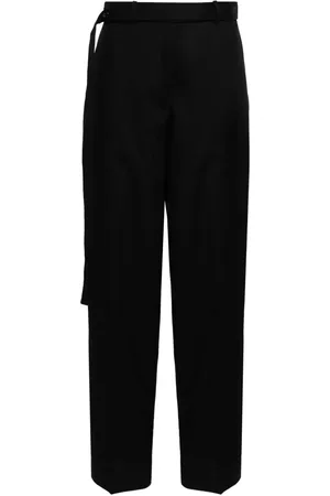 Rohe Wide-Leg-Hose mit Gürtel