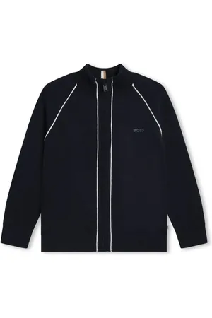 HUGO BOSS Baumwolljacke mit Logo-Prägung