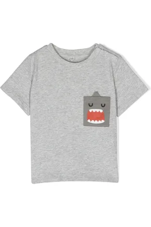 Stella McCartney Meliertes T-Shirt mit Hai-Print