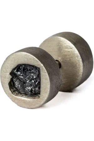 PARTS OF FOUR Ohrstecker mit schwarzem Diamant