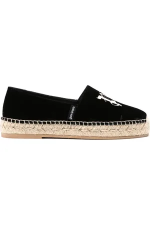 Palm Angels Samt-Espadrilles mit Logo-Stickerei