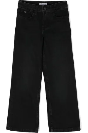 Calvin Klein Ausgeblichene Wide-Leg-Jeans
