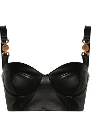 VERSACE Medusa 95 Bustier-Top aus Leder