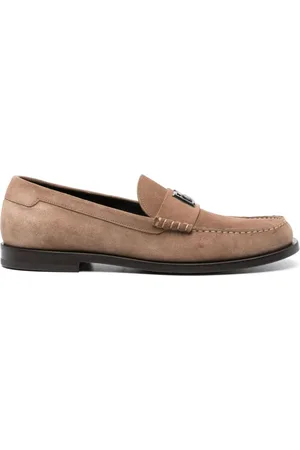 Dolce & Gabbana Loafer aus Wildleder mit Logo-Schild