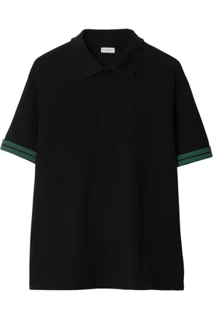 Burberry Poloshirt mit gestreiften Bündchen