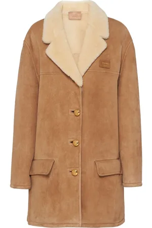 Prada Mantel aus Faux Shearling