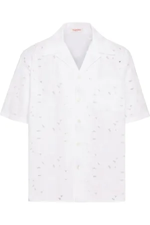 VALENTINO GARAVANI Bowlinghemd mit Lochstickerei