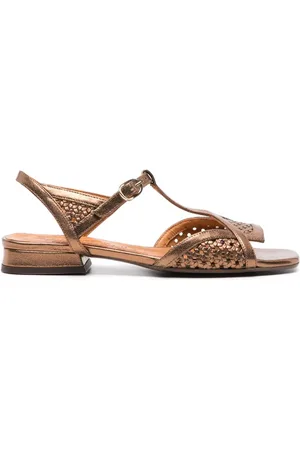 Chie Mihara Tencha Sandalen in Metallic-Optik