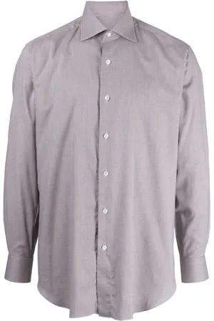 BRIONI Hemd aus Zickzack-Jacquard