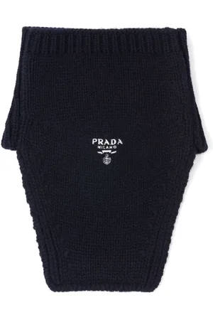 Prada Kaschmirschal mit Logo-Stickerei