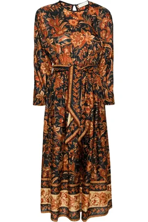 ZIMMERMANN Junie Midikleid aus Seide