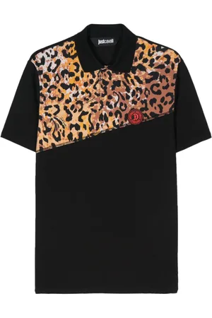 Roberto Cavalli Poloshirt mit Leoparden-Print