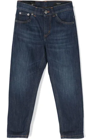 Dondup Halbhohe Straight-Leg-Jeans