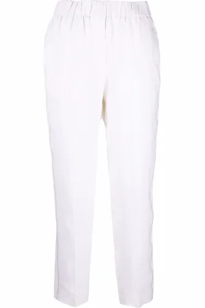 PESERICO SIGN Cropped-Hose aus Leinen