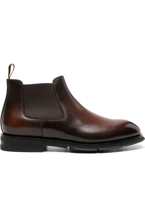 santoni Chelsea-Boots aus strukturiertem Leder