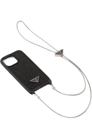 Prada IPhone 14 Pro-Hülle mit Kristallen