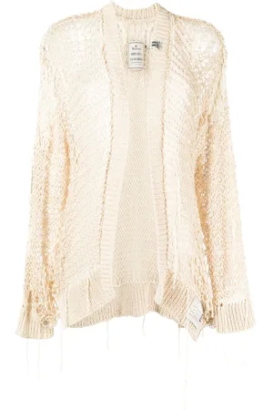 Maison Mihara Yasuhiro Offener Cardigan mit Zopfmuster