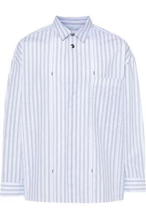 Jacquemus Gestreiftes Hemd mit Logo